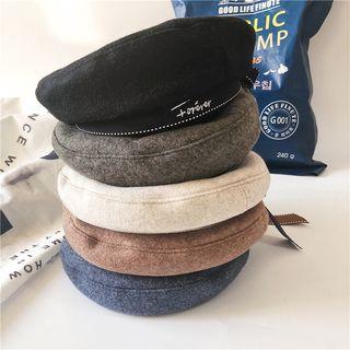 Bow Letter Embroidered Beret