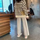 Striped Sweater / Plain Striped Knit Pants