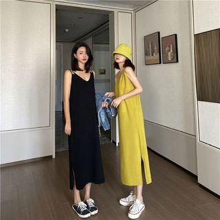 Strappy Midi Shift Knit Dress