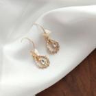 Dangle Rhinestone Earring 1 Pair - Gold - One Size