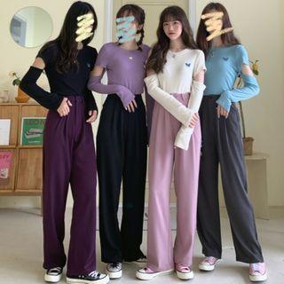 Butterfly Short-sleeve T-shirt / Wide Leg Pants