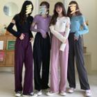 Butterfly Short-sleeve T-shirt / Wide Leg Pants