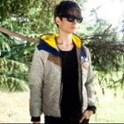 Hooded Color-block Padded Jacket