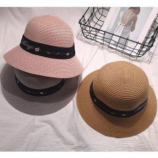 Woven Word Strip Bucket Hat