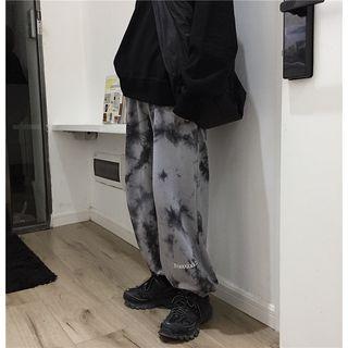Lettering Tie Dye Sweatpants