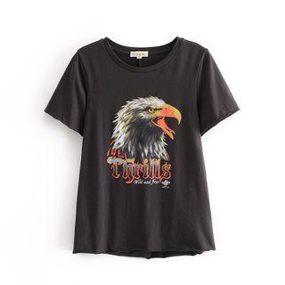 Eagle Patterned Short-sleeve T-shirt