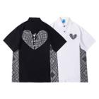 Short-sleeve Paisley Print Collared T-shirt