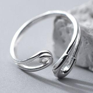 Safety Pin Sterling Silver Open Ring 1 Pc - Silver - One Size