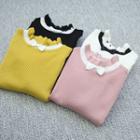 Frilled Bow-detail Sweater