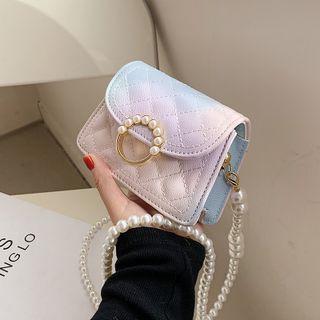 Quilted Tie-dyed Flap Crossbody Bag