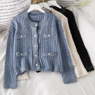Crew-neck Cardigan - 3 Colors