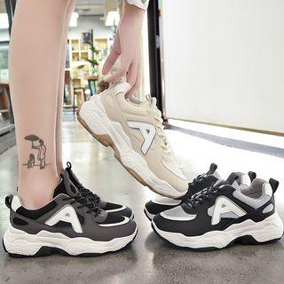 Color Panel Chunky Mesh Panel Sneakers