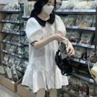 Peter Pan Collar Color Panel Dress