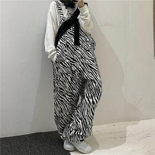 Zebra Print Baggy Jumper Pants