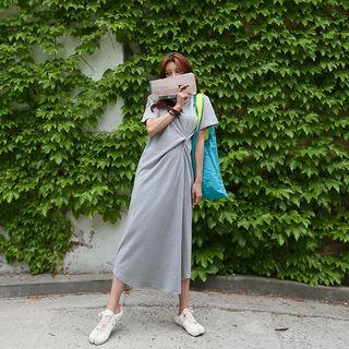 Knotted Maxi T-shirt Dress