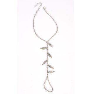 Leaf Anklet H0176 - Silver - One Size