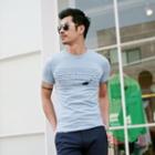 Round-neck Lettering T-shirt