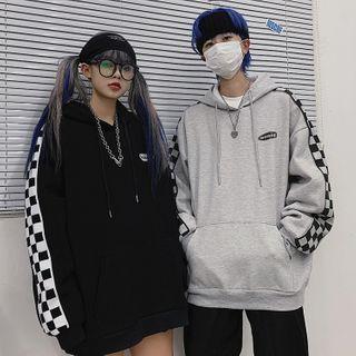 Couple Matching Checker Print Hoodie