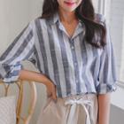 Linen Blend Stripe Shirt