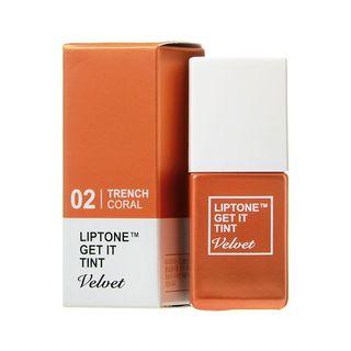 Tonymoly - Liptone Get It Tint Velvet (8 Colors) #02 Trench Coral