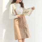 Mock-neck Sweater / Suspender Skirt