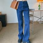High-waist Straight Leg Boot-cut Jeans