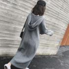 Knit Hooded Maxi Shift Dress