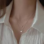 Moon Sterling Silver Necklace White - One Size
