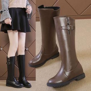 Buckle Detail Knee-high Boots