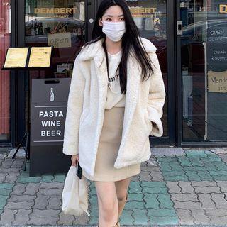 Seam-trim Twill Miniskirt
