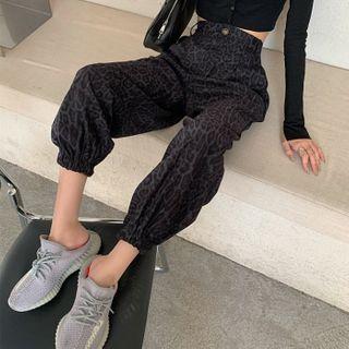 Leopard Print Jogger Pants