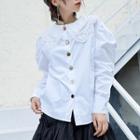 Perforated Lace Panel Shirt White - One Size