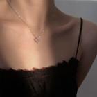 Cube Pendant Necklace Silver - One Size