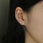 Star Rhinestone Earring 1 Pair - Rose Gold - One Size