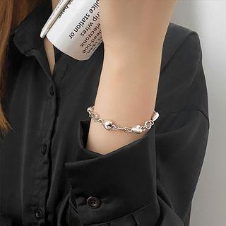Heart Bracelet 1 Pc - Heart Bracelet - Silver - One Size