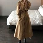 Ruched Maxi A-line Shirtdress