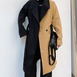 Two Tone Woolen Coat
