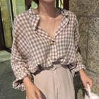 Gingham Shirt Khaki - One Size