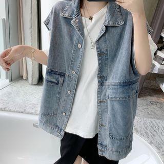 Oversize Denim Vest