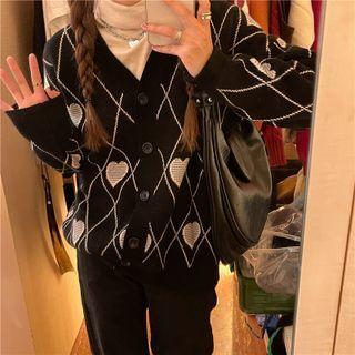 Argyle Heart Cardigan / Sweater Vest