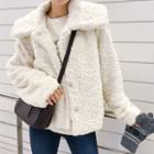 Faux-fur Loose-fit Jacket Cream - One Size