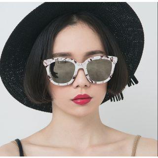Marble Printed Square Sunglasses