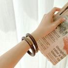 Wooden Bangle (single) Brown - One Size