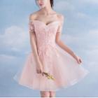 Off Shoulder Lace Cocktail Dress