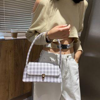 Plaid Flap Shoulder Bag