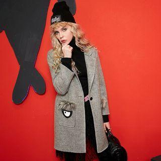 Wool Blend Single-button Paneled Coat