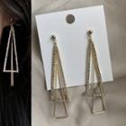 Cz Triangle Drop Earring 1 Pair - As Shown In Figure - One Size