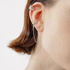 Chained Alloy Cuff Earring 1 Pc - Silver - One Size