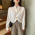 Plaid Wide-leg Pants / Cropped Shirt