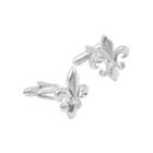 Fashionable High-end Royal Lily Cufflinks Silver - One Size